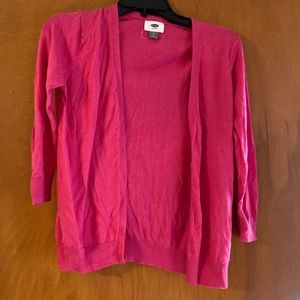 Hot pink old navy cardigan